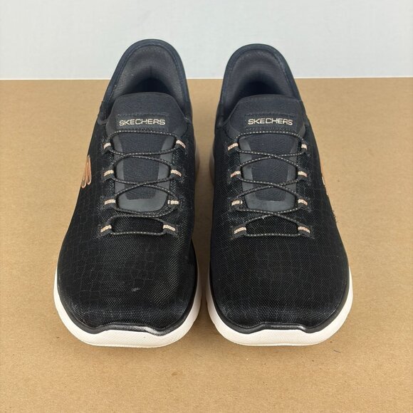 Skechers Slip-Ins Summits Classy Nights Casual Shoes Womens 7.5 Black Rose Gold - Picture 2 of 10
